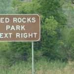 red rocks sign